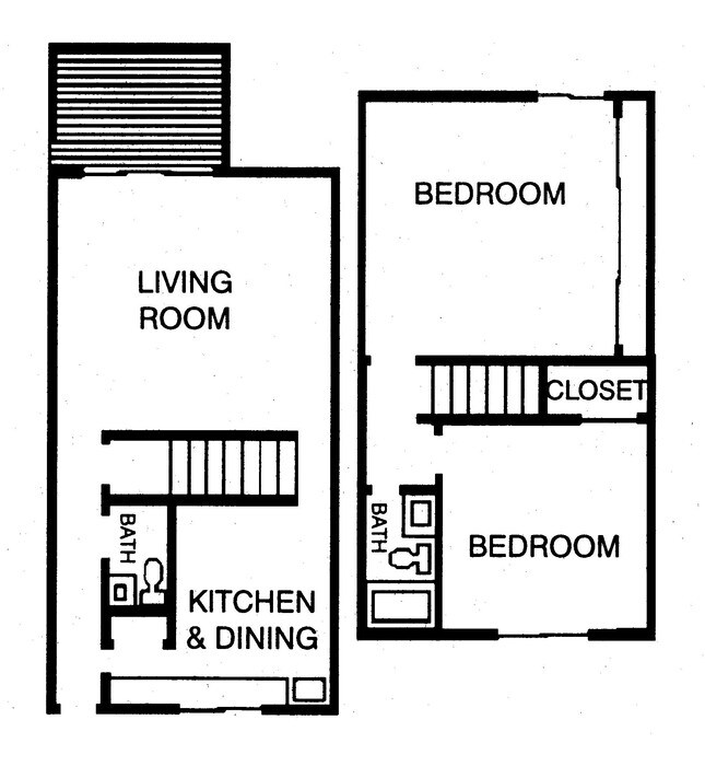2 Bed 1.5 Bath LYN-03 floor plan